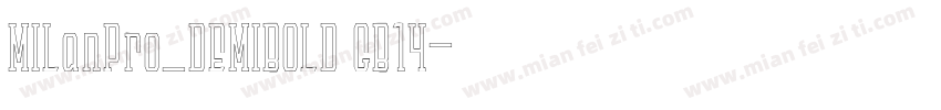 MILanPro_DEMIBOLD GB14字体转换